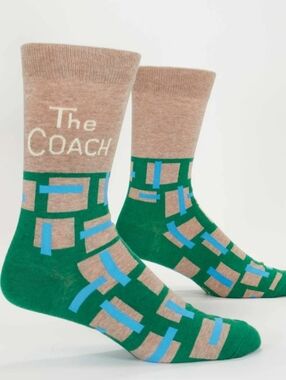 Blue Q The Coach M-Crew Socks
